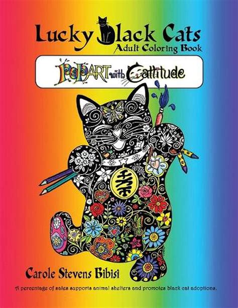 lucky black cats adult coloring book PDF